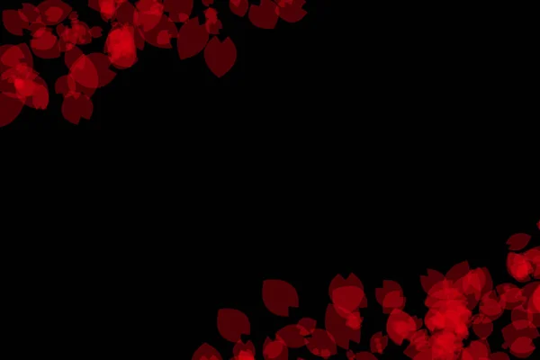 Красный Лепесток Черный Фон — стоковое фото