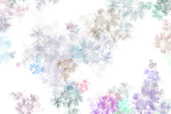 背景用のカラフルな花水彩画 — ストック写真