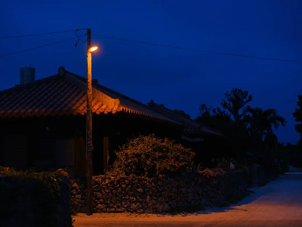 Taketomi Isla Zona Ciudad Por Noche — Foto de Stock