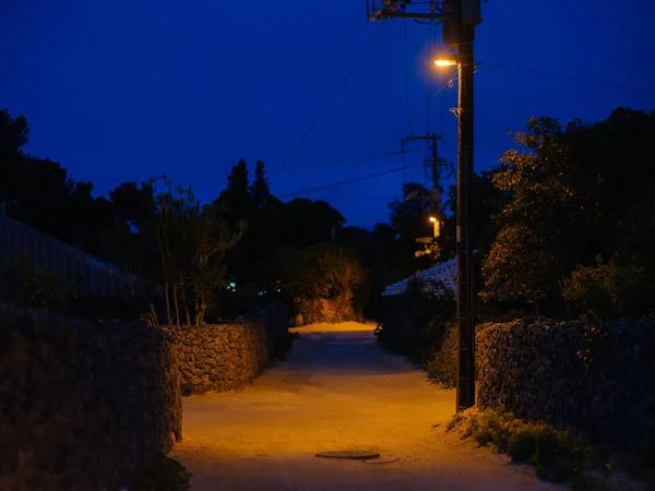 Taketomi Ilha Cidade Área Noite — Fotografia de Stock