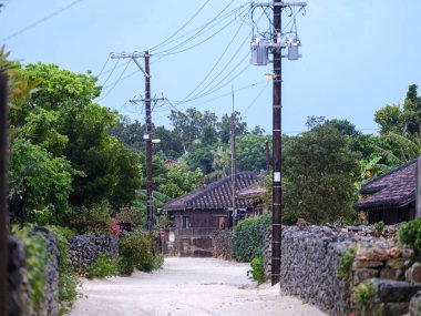 Taketomi Adası 'nın eski bir kasabası