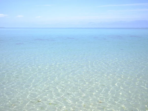 Průhledné Moře Okinawy Létě — Stock fotografie