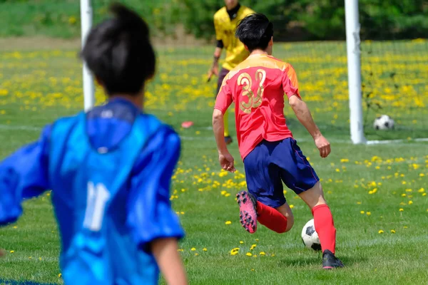 Jogo Futebol Hokkaido Japão — Fotografia de Stock