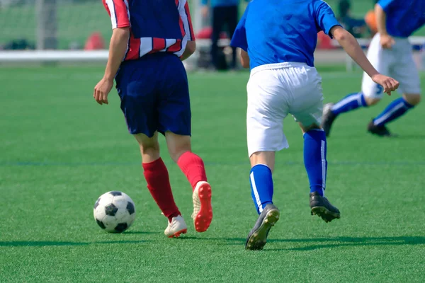 Voetbalwedstrijd Hokkaido Japan — Stockfoto