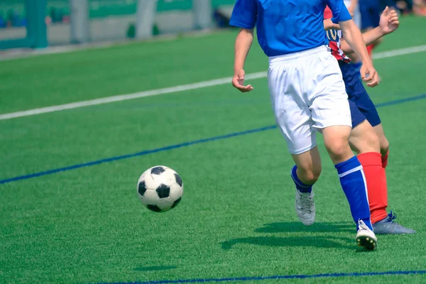 Voetbalwedstrijd Hokkaido Japan — Stockfoto