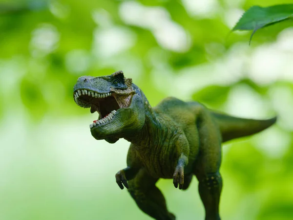 Tyrannosaurus Figure Green Forest — Stock Photo, Image