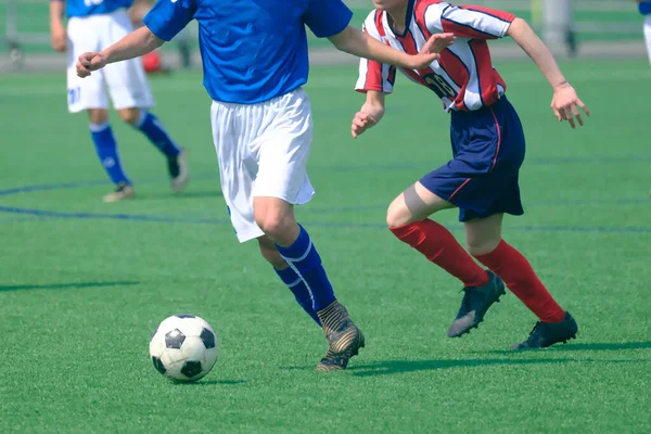 Voetbalwedstrijd Hokkaido Japan — Stockfoto