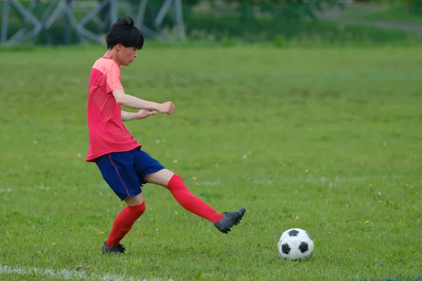Jogo Futebol Hokkaido Japão — Fotografia de Stock