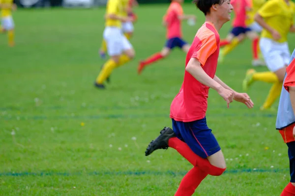 Voetbalwedstrijd Hokkaido Japan — Stockfoto