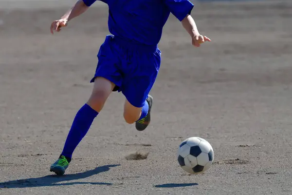 Voetbalwedstrijd Hokkaido Japan — Stockfoto