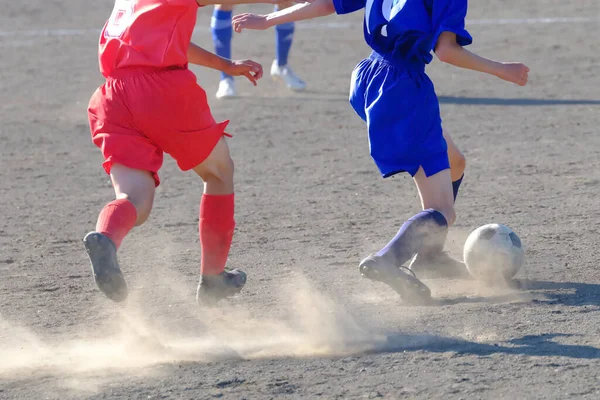 Voetbalwedstrijd Hokkaido Japan — Stockfoto