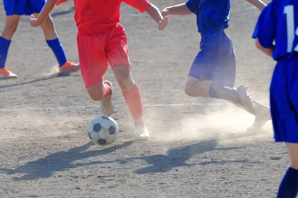 Voetbalwedstrijd Hokkaido Japan — Stockfoto