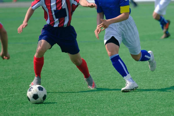 Partido Fútbol Japón Hokkaido — Foto de Stock