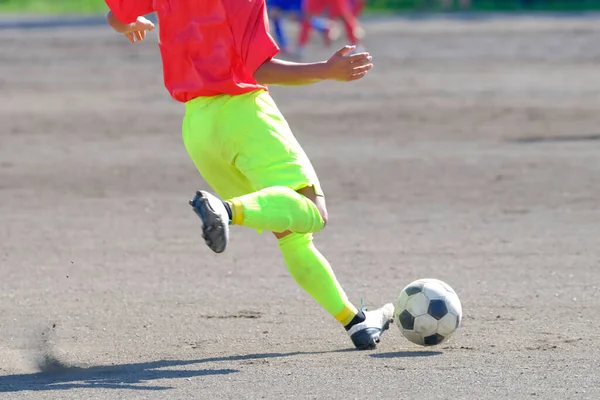 Voetbalwedstrijd Hokkaido Japan — Stockfoto