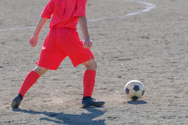 Voetbalwedstrijd Hokkaido Japan — Stockfoto