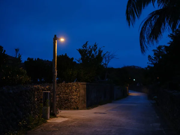 Taketomi Ilha Cidade Área Noite — Fotografia de Stock
