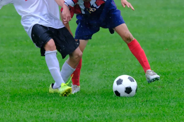 Voetbalwedstrijd Hokkaido Japan — Stockfoto