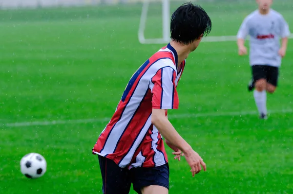 Voetbalwedstrijd Hokkaido Japan — Stockfoto