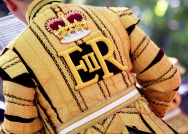 Londra İngiltere 17 Haziran 2017 The Household Süvari Bandosu Renkli Süvari Birliği 'ne gidiyor.