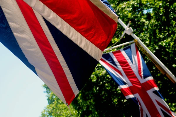 Bandeira Reino Unido Fundo Céu — Fotografia de Stock
