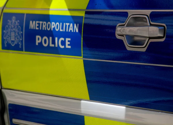 Abstract British police scene London England