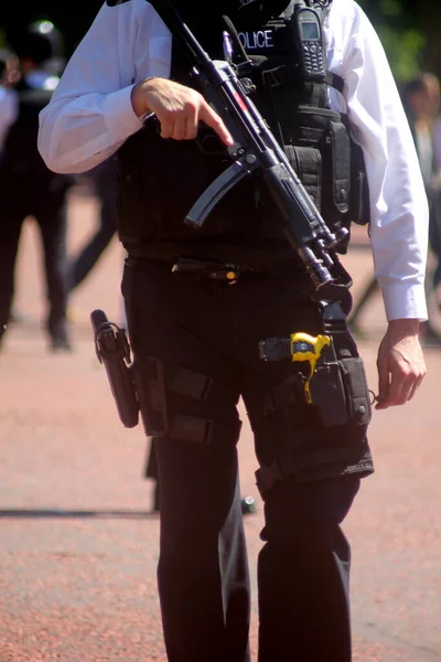 Ufficiale Polizia Britannico Londra Inghilterra — Foto Stock