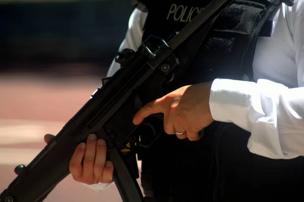 British Firearms Police Officer London England — Stock Photo, Image