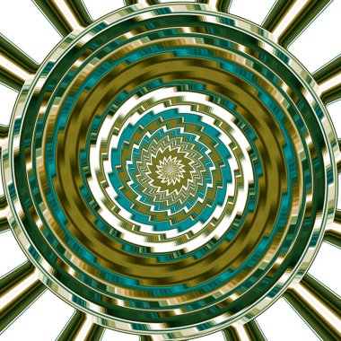 Soyut ve çağdaş dijital sanat çemberi tasarımı