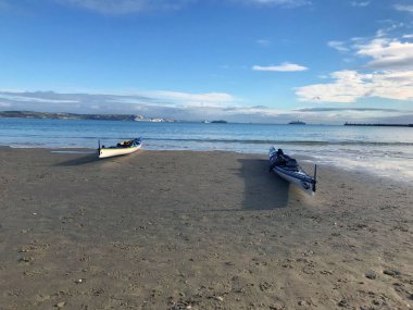 Güzel deniz manzarası Weymouth Dorset İngiltere 