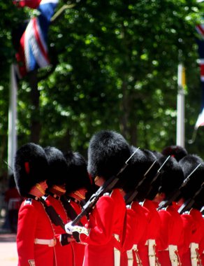 British guardsmen London England clipart