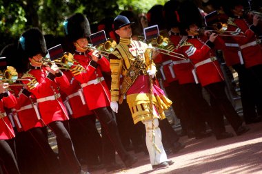 The Colour London England 'ın Trooping sırasında The Household Division' un Massed grupları