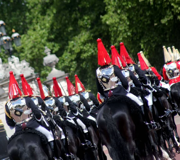 Colour London England Trooping Sırasında Household Division Massed Grupları — Stok fotoğraf