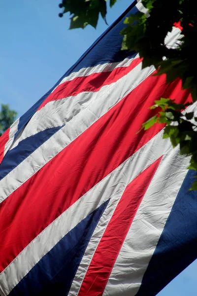 Αφηρημένη Βρετανική Σημαία Της Ένωσης Jack Σκηνή Λονδίνο Αγγλία — Φωτογραφία Αρχείου