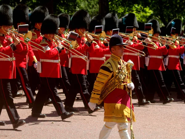Massed Bands Household Division Trooping Colour Londres Inglaterra —  Fotos de Stock