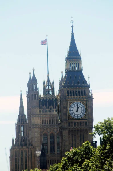 Абстрактный Биг Бен Ландшафтная Сцена Парламента Лондоне — стоковое фото