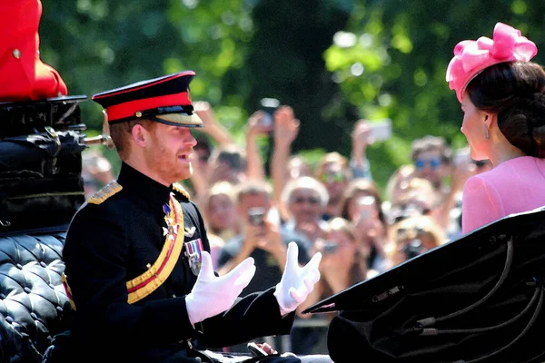 London Inggris Juni 2017 Pangeran Harry Mall Dalam Perjalanan Trooping — Stok Foto