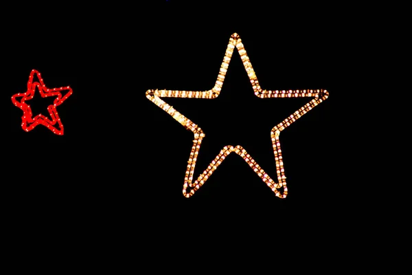Estrela Com Estrelas Fundo Preto — Fotografia de Stock