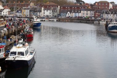 Weymouth liman manzarası Dorset İngiltere