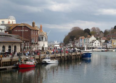 Weymouth liman manzarası Dorset İngiltere