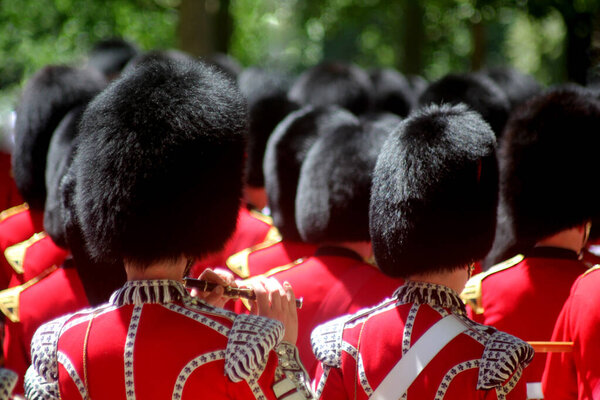 Abstract guardsmen London England