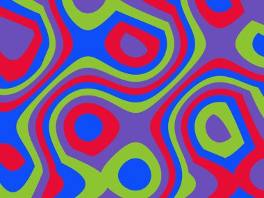 Kağıt tasarımı için soyut ve çağdaş dijital sanat çemberleri