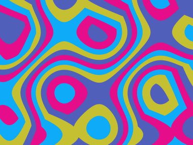 Kağıt tasarımı için soyut ve çağdaş dijital sanat çemberleri