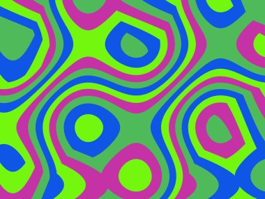 Kağıt tasarımı için soyut ve çağdaş dijital sanat çemberleri