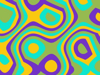 Kağıt tasarımı için soyut ve çağdaş dijital sanat çemberleri