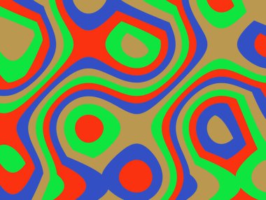 Kağıt tasarımı için soyut ve çağdaş dijital sanat çemberleri