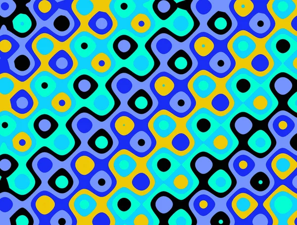 Naadloos Patroon Van Kleurrijke Cirkels Moderne Abstracte Achtergrond Met Rechthoeken — Stockfoto