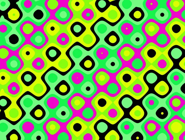 Naadloos Patroon Van Kleurrijke Cirkels Moderne Abstracte Achtergrond Met Rechthoeken — Stockfoto