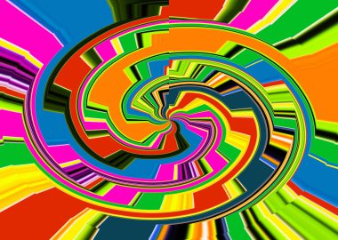 Soyut ve çağdaş dijital sanat dalgaları ambalaj kağıdı tasarımı