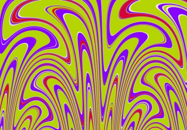 Soyut ve çağdaş dijital sanat dalgaları ambalaj kağıdı tasarımı