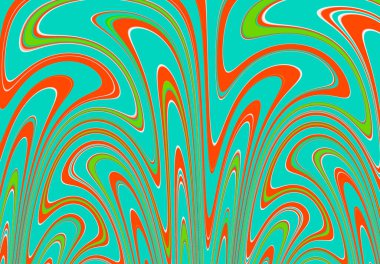 Soyut ve çağdaş dijital sanat dalgaları ambalaj kağıdı tasarımı